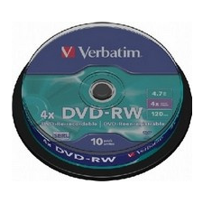 Verbatim DVD-RW 4,7GB újraírható DVD 10db/henger írható és újraírható média