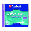 Verbatim DVD-RW lemez, újraírható, 4,7GB, 4x, normál tok, VERBATIM