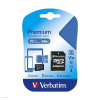Verbatim Memóriakártya Verbatim Micro SDHC 32GB Class 10 + adapter