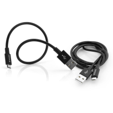 Verbatim micro USB -> USB B 1x 100cm, 1x 30cm schwarz (48875) kábel és adapter