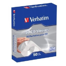 Verbatim Papír CD/DVD boríték, ablakos, öntapadó füllel, fehér (50db) boríték