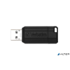 Verbatim Pendrive, 128GB, USB 2.0, 10/4MB/sec, VERBATIM "PinStripe", fekete