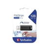 Verbatim Pendrive, 128GB, USB 3.0, "Pinstripe", fekete