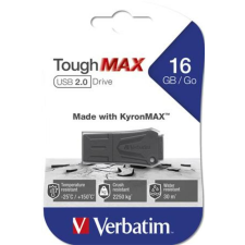 Verbatim Pendrive, 16GB, USB 2.0, extra ellenálló, VERBATIM ToughMAX, fekete (UV16GTM) pendrive