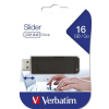 Verbatim Pendrive, 16GB, USB 2.0, VERBATIM "Slider", fekete