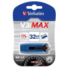 Verbatim Pendrive, 32GB, USB 3.0, 175/80 MB/sec, VERBATIM "V3 MAX", kék-fekete