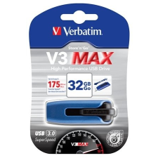 Verbatim Pendrive, 32GB, USB 3.0, 175/80 MB/sec, VERBATIM &quot;V3 MAX&quot;, kék-fekete pendrive