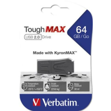 Verbatim Pendrive, 64GB, USB 2.0, extra ellenálló, VERBATIM "ToughMAX", fekete pendrive