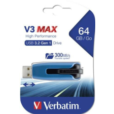 Verbatim Pendrive, 64GB, USB 3.2, 175/80 MB/s, VERBATIM "V3 MAX", kék-fekete pendrive