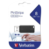Verbatim Pendrive, 8GB, USB 2.0, 10/4MB/sec, VERBATIM "PinStripe", fekete