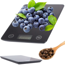 Verk Group VG 17114 digitális konyhamérleg, 5kg-ig, fekete konyhai mérleg