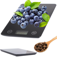 Verk Group VG 17114 digitális konyhamérleg, 5kg-ig, fekete konyhai mérleg