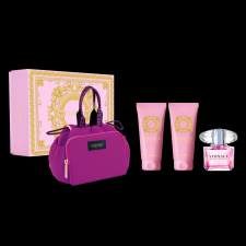 Versace Bright Crystal, tusfürdő gél 100ml + Testápoló cream 100ml + edt 90ml + Kozmetikai Táska kozmetikai ajándékcsomag