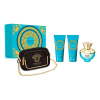 Versace Dylan Turquoise Pour Femme SET: edt 100ml + tusfürdő gél 100ml + Telový gél 100ml + Kozmetikai Táska