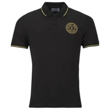 Versace Jeans Couture Rövid ujjú galléros pólók 80GAGT03 Fekete EU S
