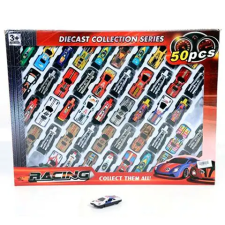  Versenyautó szett 50 db-os kiszerelésben vegyes színekben autópálya és játékautó