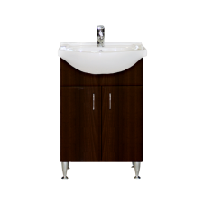 Vertex Bianca Plus 55 alsó szekrény mosdóval, magasfényű fehér színben fürdőszoba bútor
