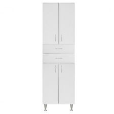Vertex Bianca Plus 60 magas szekrény 4 ajtóval, 2 fiókkal, magasfényű fehér színben fürdőszoba bútor
