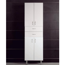 Vertex Bianca Plus 60 magas szekrény 4 ajtóval, 2 fiókkal, sonoma tölgy színben fürdőszoba bútor