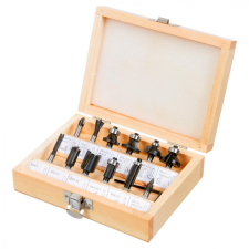 Verto 60H008 Felsőmaró Készlet 12Db, 6Mm barkácsgép tartozék