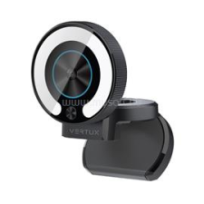Vertux Webcamera - ODIN 4K (Plug &amp; Play, 3264 x 2448 képpont, 8MP/30fps, mikrofon, autofókusz, fekete) (ODIN-4K) webkamera