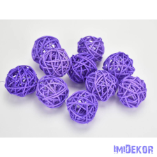  Vessző gömb 4 cm 10db/cs - Lila dekorációs kellék