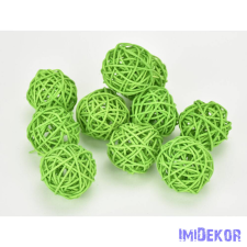  Vessző gömb 4 cm 10db/cs - Zöld dekorációs kellék