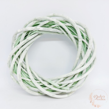 Vessző koszorú - 20 cm - menta dekorációs kellék