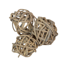  Vesszőlabda 3cm havas szürke 24db-os dekorációs kellék