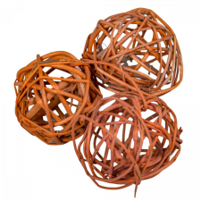  Vesszőlabda 4cm f. terrakotta 16db-os dekorációs kellék