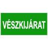  Vészkijárat - utánvilágító műanyag, 300*150mm