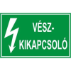  Vészkikapcsoló - műanyag, 150*100mm