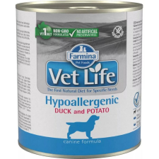  Vet Life Dog Hypoallergenic Duck &amp;amp; Potato konzerv 300g kutyaeledel