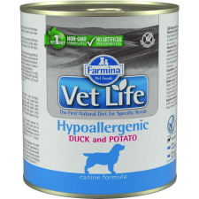 Vet Life Natural Diet Dog Konzerv Hypoallergenic Duck&Potato 300g kutyaeledel