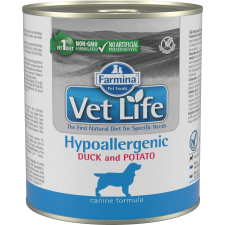 VET LIFE Natural Diet Dog Konzerv Hypoallergenic Duck&Potato 300g vitamin, táplálékkiegészítő kutyáknak