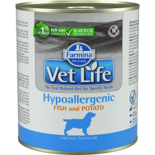 VET LIFE Vet Life Dog Konzerv Hypoallergenic Fish & Potato 300g kutyaeledel