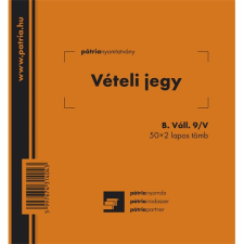  Vételi jegy 50x2 lapos tömb 140x140 mm nyomtatvány
