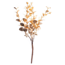 Vetvička MagicHome Vianoce, eukalyptus, zlatá, 15 cm karácsonyi dekoráció