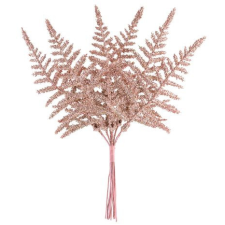  Vetvička MagicHome Vianoce, papraď, ružové zlato 19 cm karácsonyi dekoráció