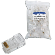 Vez RJ45 Cat5 csatlakozó UTP patch kábelre, 100db/csomag kábel és adapter
