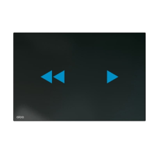  Vezérlőgomb Alca üveg fekete színben fényes felülettel NIGHTLIGHT-2 szaniter