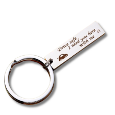  Vezess óvatosan acél kulcstartó kulcstartó