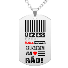 Vezess óvatosan buszvezetős (4.) medál több formában, lánccal vagy kulcstartóval nyaklánc