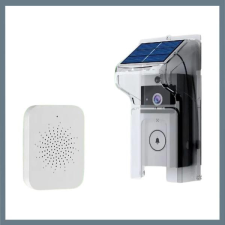  Vezeték nélküli, napenergiával tölthető okos videócsengő, fehér CH3214373 csengő