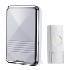  Vezetéknélküli csengő, 36 dallam, 300m hatótáv, fehér/króm csengő