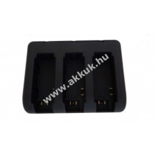 VHBW USB-s akkutöltő 3 rekeszes Gopro Hero típus AHDBT-201 / 301 / 302 / 401 digitális fényképező akkumulátor
