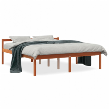  Viaszbarna tömör fenyőfa időseknek való ágy 160 x 200 cm ágy és ágykellék