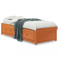  Viaszbarna tömör fenyőfa kanapéágy 90 x 190 cm ágy és ágykellék