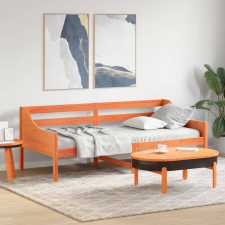  viaszbarna tömör fenyőfa kanapéágy matrac nélkül 90 x 200 cm ágy és ágykellék