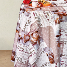 Viaszos vászon méterben 140cm széles francia croissant barna lakástextília